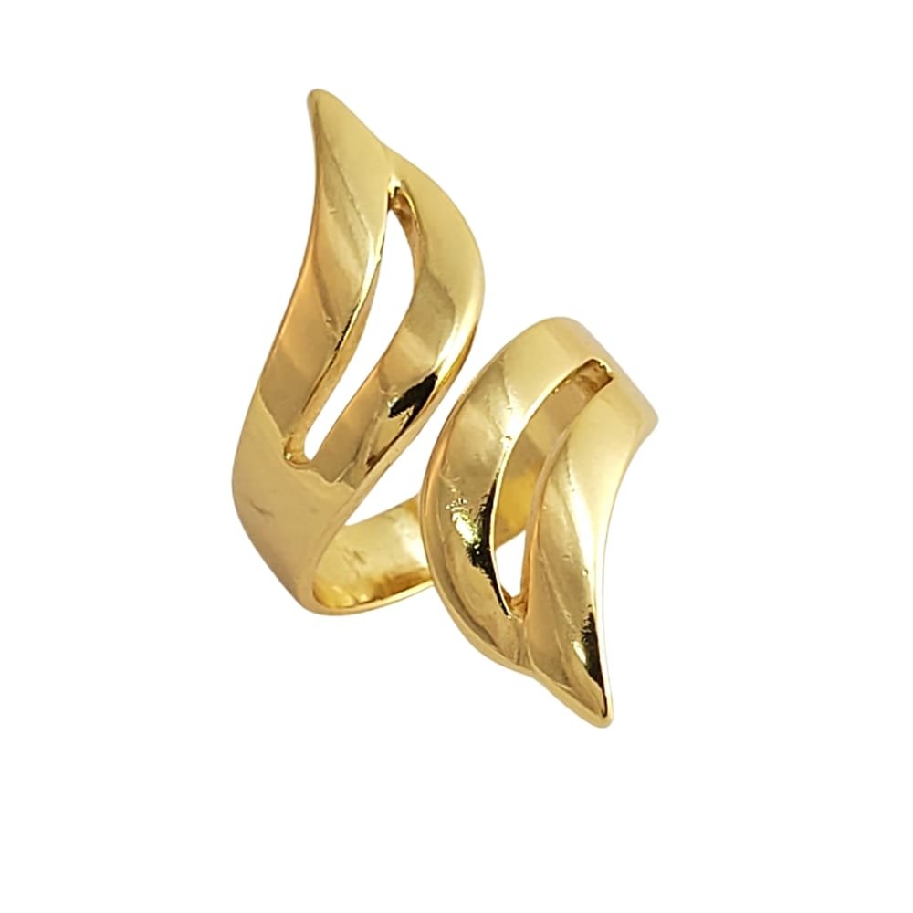 Anel asas banho ouro 18k