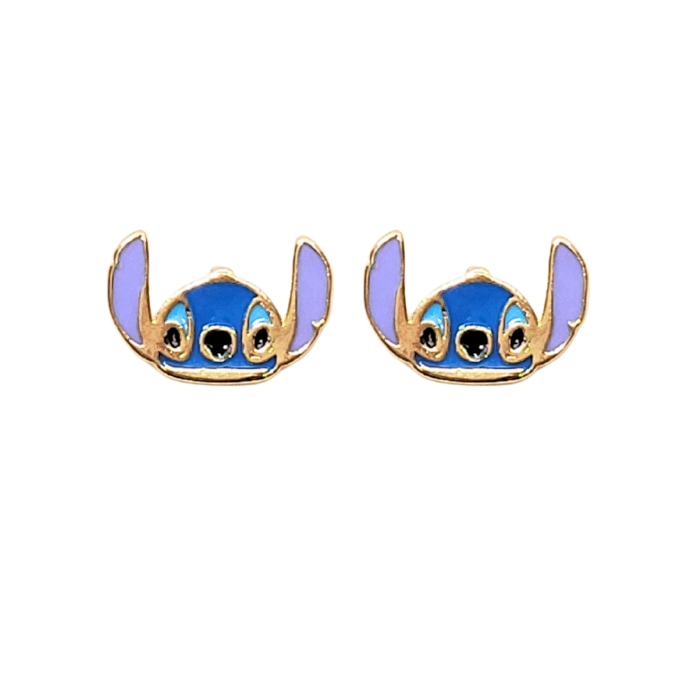 Brinco esmaltado banho ouro 18k